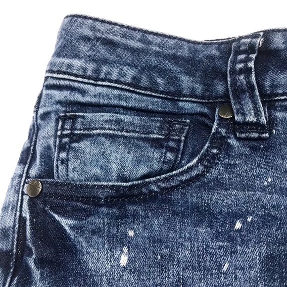 CAbi Blue Distressed Lowrise Jeans Size 2 XS Stretch Designer Stylish Comfort - Picture 5 of 8
